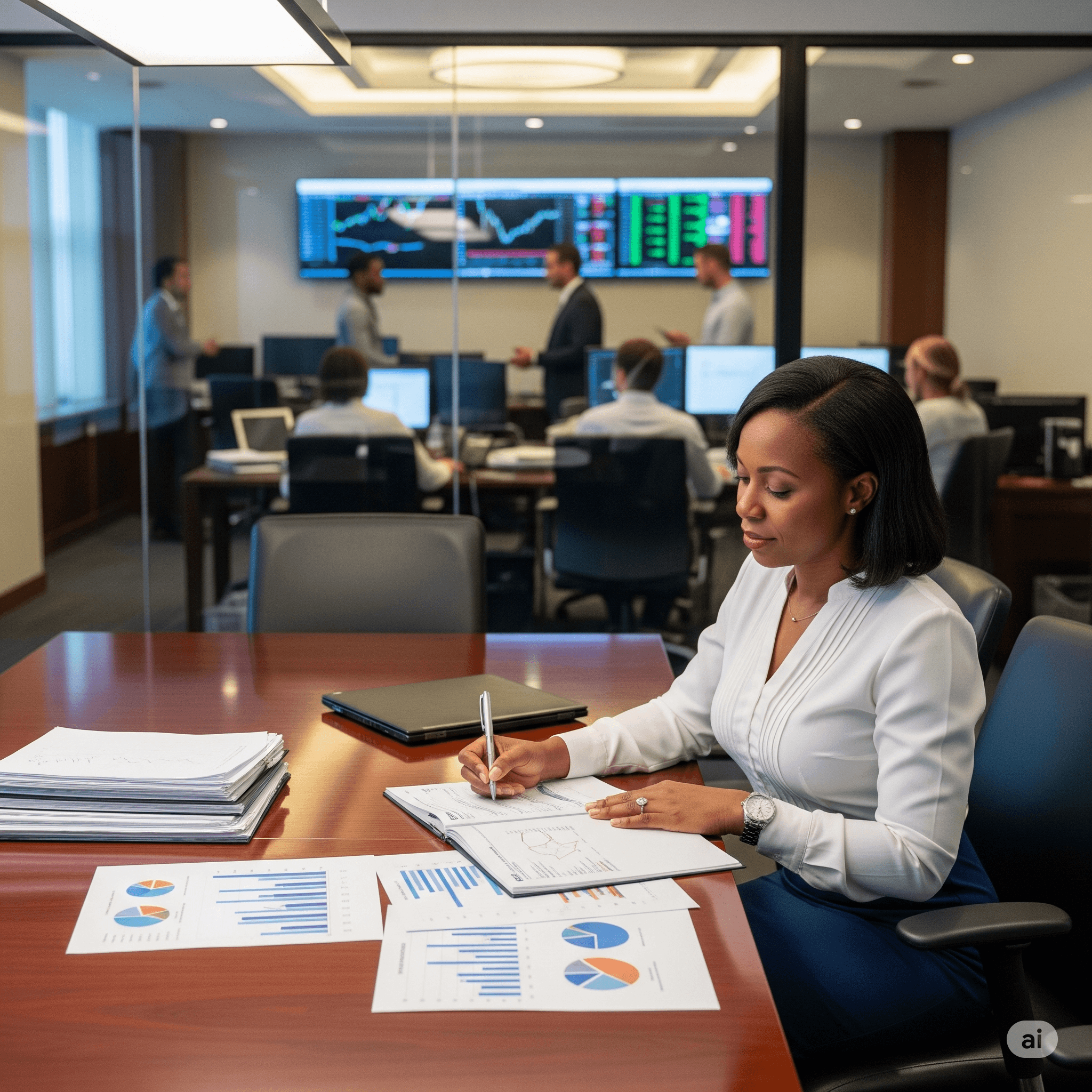 Professional working in modern office environment